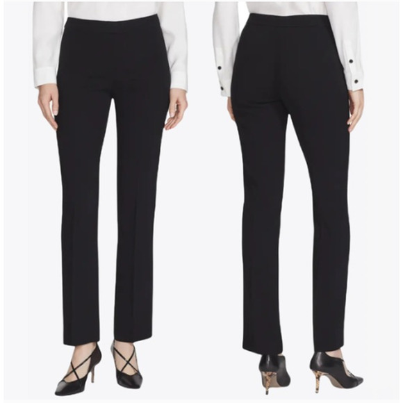 Lafayette 148 Womens Black Virgin Wool Trouser Pants Straight Work Size 10 - Picture 1 of 9